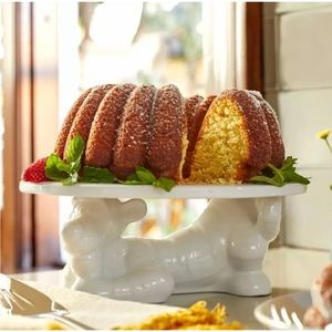 Disney Tigger Cake Stand, white ceramic Disney Parks